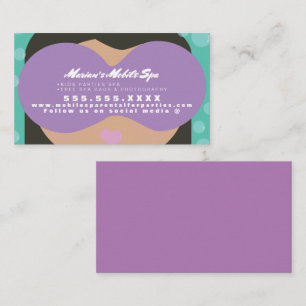 Kids Spa Party Rentals  Business Card