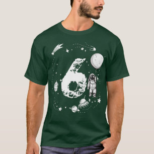 Kids Space Astronaut 6th Birthday For Astronaut 6  T-Shirt