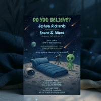Kids Space Galaxy Aliens Sleepover Birthday Party