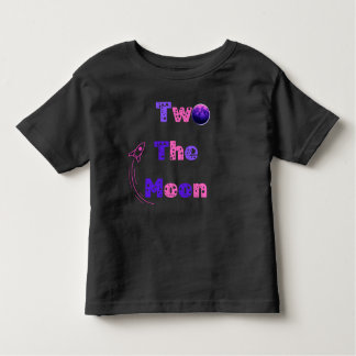 Kids Space Theme Tee - "Two The Moon" T-Shirt, Ast