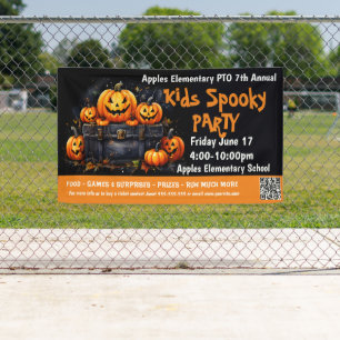 Kids spooky halloween party Fundraiser PTA Church Banner