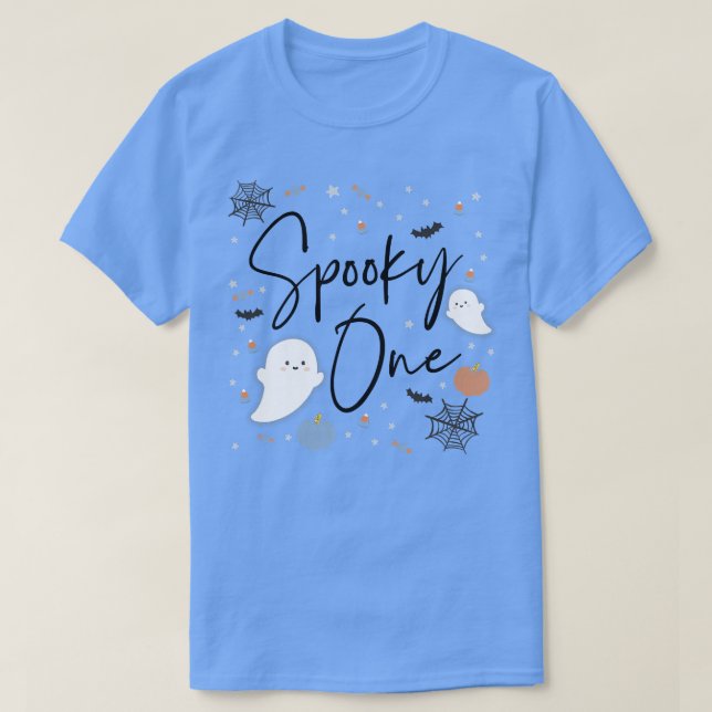 Kids Spooky One First Birthday Baby Blue Boy Child T-Shirt (Design Front)
