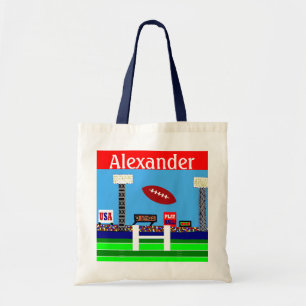 Kids Sport Football Cartoon Back to School Gym Bag