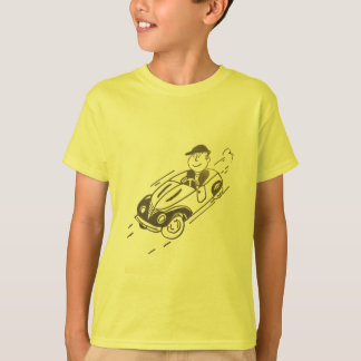 KIDS' SPORT-TEK T-SHIRT - DRIVING A SPORTS CAR