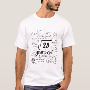 Kids Square Root Of 25 - 5Th Bday 5 Year Old Math T-Shirt