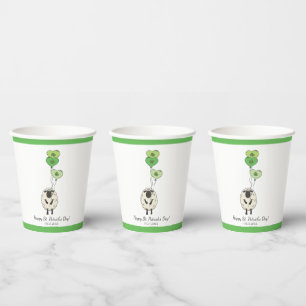 Kids St. Patrick’s Day Sheep & Shamrock Paper Cups