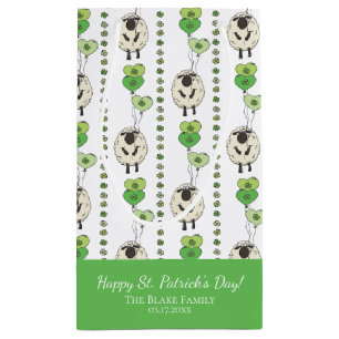 Kids St. Patrick’s Day Sheep & Shamrocks Pattern Small Gift Bag
