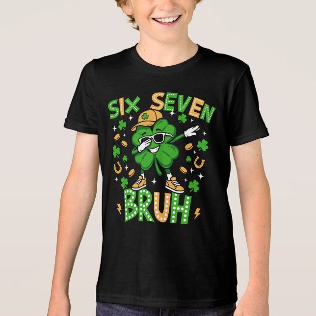 Kids St.Patrick’s Day Six Seven  Tri-Blend Shirt (Front)
