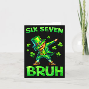 Kids st patricks day 67 leprechaun dab six sevenKi Card
