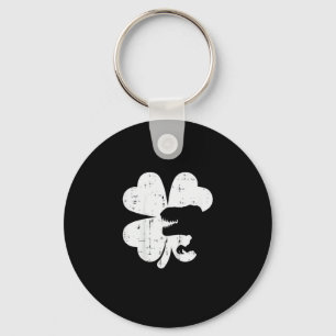 Kids St Patricks Day Dino Shamrock Saint Paddys Tr Key Ring