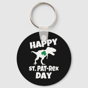 Kids St Patricks Day Dinosaur T-rex Funny Toddler  Key Ring