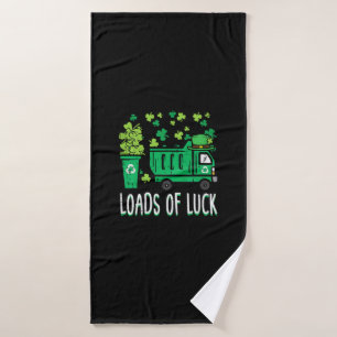 Kids St Patricks Day Garbage Truck Load Of Luck To Bath Towel