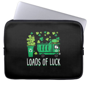 Kids St Patricks Day Garbage Truck Load Of Luck To Laptop Sleeve
