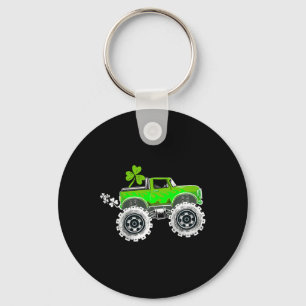 Kids St Patricks Day Leprechaun Monster Truck  Key Ring