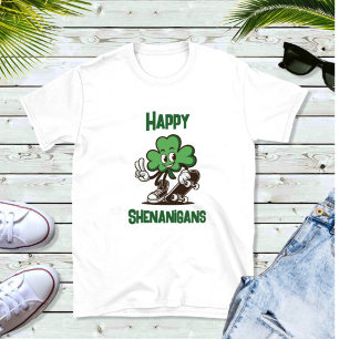 Kids St Patrick's Day Shenanigans Skateboard T-Shirt