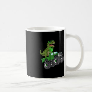 Kids St Patricks Day T Rex Riding Monster Truck To Coffee Mug