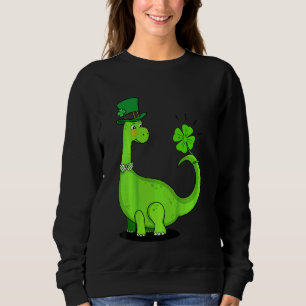 Kids St Patrick's Day Trex Dinosaur Irish Boys Kid Sweatshirt