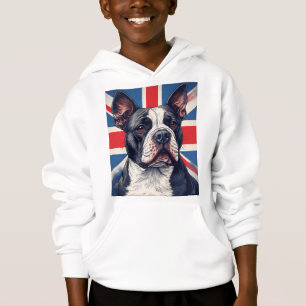 Kids' Staffordshire Bull Terrier Union Jack Hoodie
