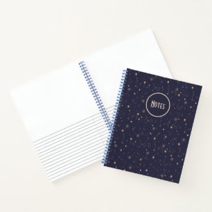 Kids Starry Night Sky Stars in Space Multicolor Notebook