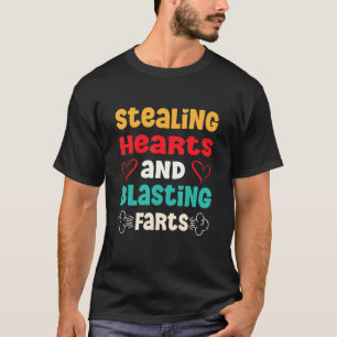 Kids Stealing Hearts & Blasting Farts Funny Child T-Shirt