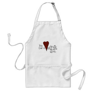Kids Stick Figure Hearts Dad Standard Apron