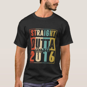 Kids Straight Outta April 2016 Vintage Boys Girls T-Shirt