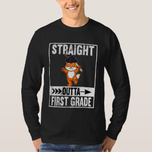 Kids Straight Outta First Grade 1st Grade Graduate T-Shirt