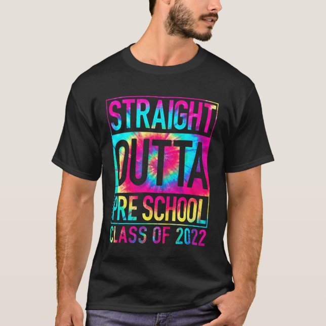 Kids Straight Outta Preschool Pre School Graduatio T-Shirt (Front)