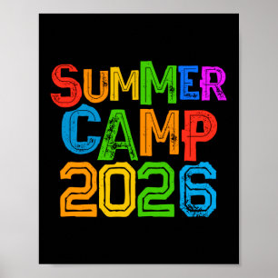 Kids summer camp 2026 camping host director vibes poster