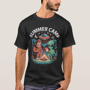 Kids summer camp alien ufo director crew host T-Shirt