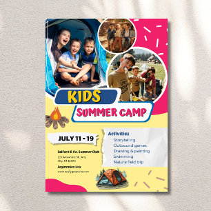 Kids Summer Camp Flyer, Kids Bootcamp Summer Flyer