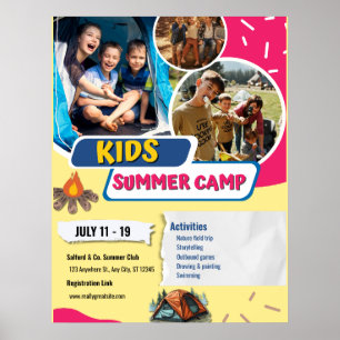 Kids Summer Camp Flyer, Kids Bootcamp Summer Poster