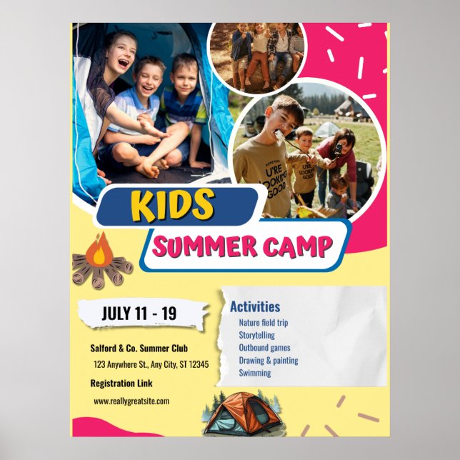 Kids Summer Camp Flyer, Kids Bootcamp Summer  Poster (Front)