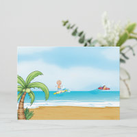 Kids Surfing Tropical Beach Fun Summer Ocean