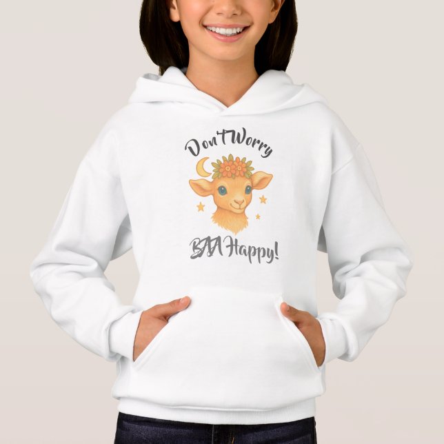 Kids Sweatshirt Don't Worry BAA Happy (Front)