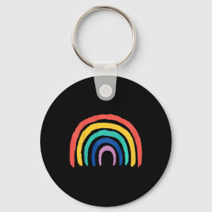 Kids Sweet Children Rainbow Design Painted Girl Gi Key Ring