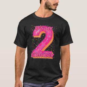Kids Sweet Donut It's My 2nd Birthday 2 Yrs Old T T-Shirt