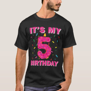 Kids Sweet Doughnut It's My 5Th Birthday 5 Years O T-Shirt