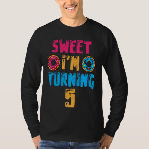 Kids Sweet I'm Turning 5 Happy 5th Birthday Doughn T-Shirt