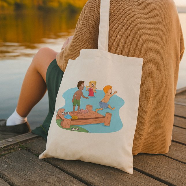 Kids Swimming Tote Bag (Creator Uploaded)