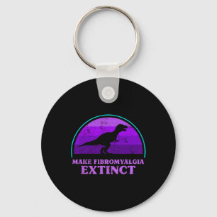 Kids T Rex Dino Make Fibromyalgia Extinct Awarenes Key Ring