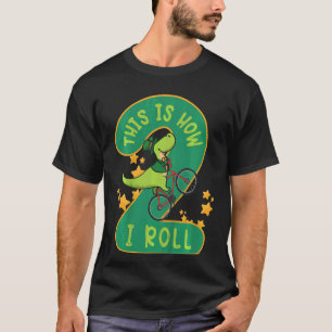 Kids T-Rex Dinosaur 2nd Birthday Second Bday 2 Ye T-Shirt