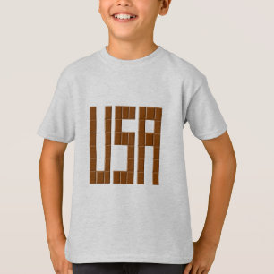 Kids   T-Shirt  ash  CHOCOLATE  USA 