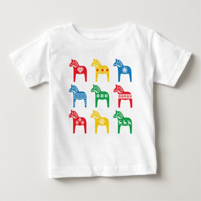 KID'S T-SHIRT DALA HORSE CUSTOM NAME (Front)
