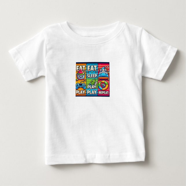 Kids T-shirt "Eat. Play. Sleep. Repeat" (Front)
