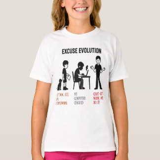 Kids T-shirt."Excuse Evolution” funny -unisex.  T-Shirt