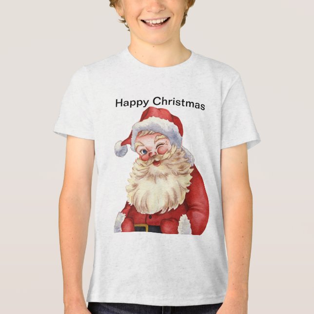 kids t shirt happy christmas (Front)