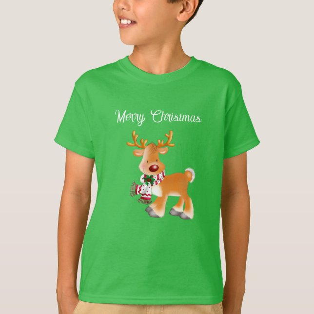 Kids T-Shirt Holiday Rudolph (Front)