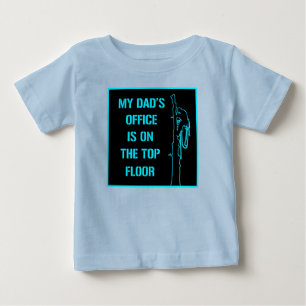 Kids T-shirt, My dad’s office is on the top floo