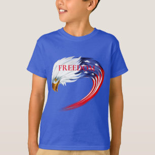 Kids T-Shirt-Patriotic Eagle T-Shirt